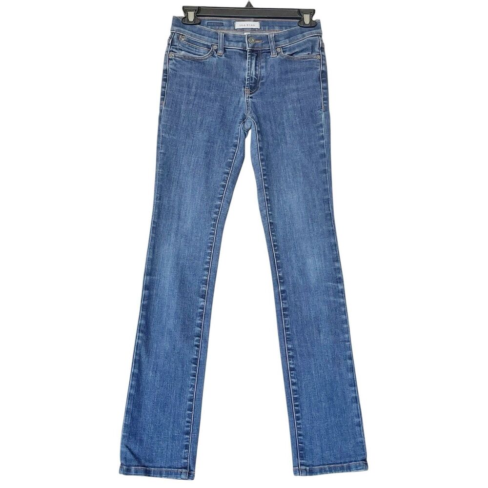 LILA Ryan Womens Jeans Skinny Stretchy Medium Wash Slim Straight Mid Rise Sz 25